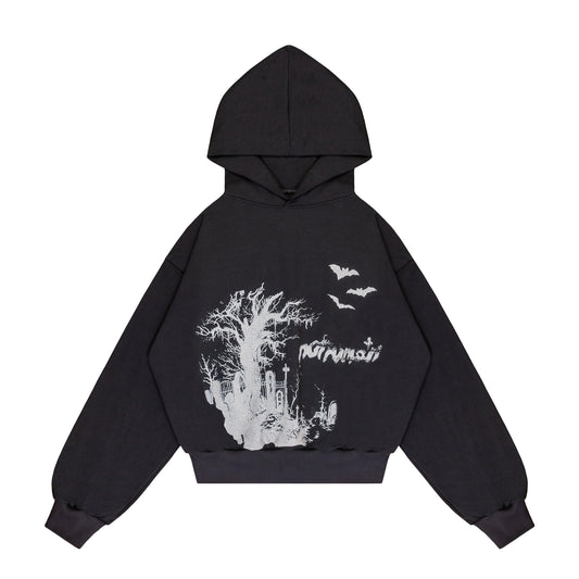Memento Black Washed Hoodie