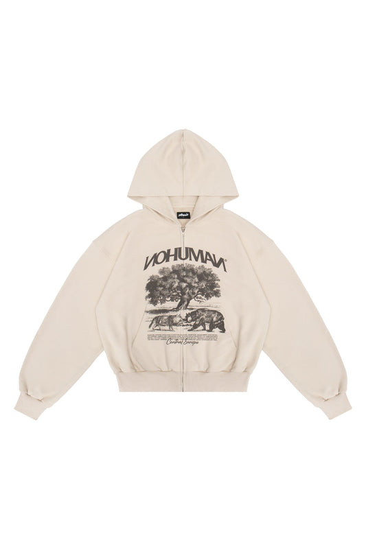 Wolf & Bear ZIP hoodie