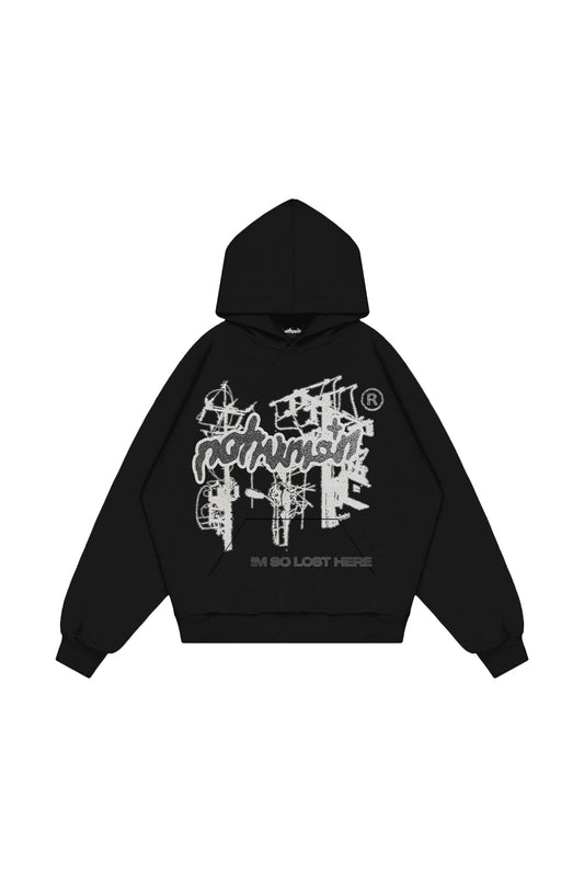 So Lost Black Hoodie