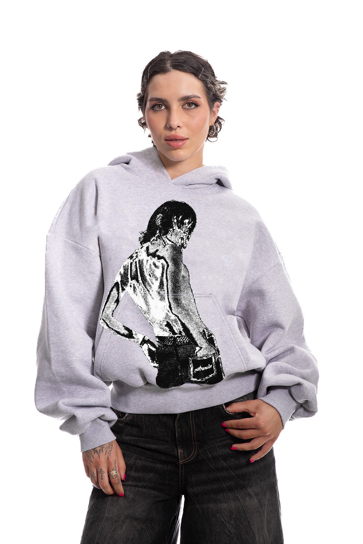 Heatmap Mono Grey Hoodie